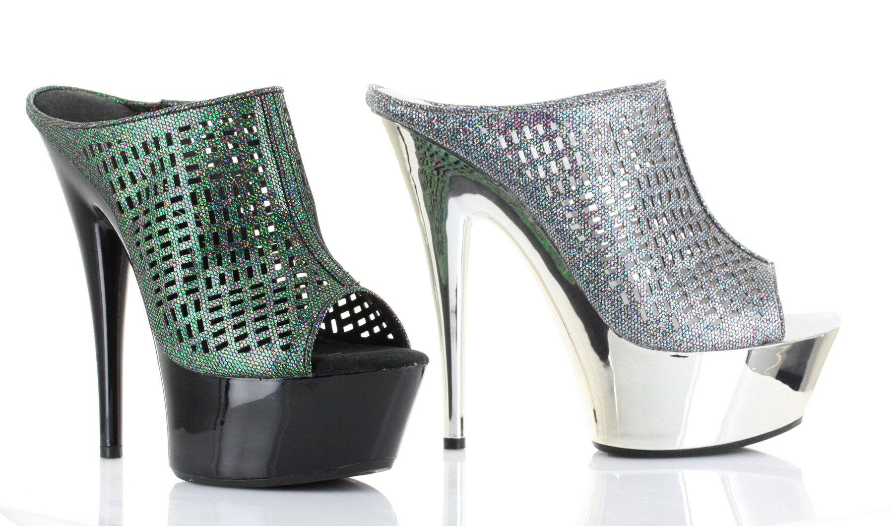 Kamila - 6 Inch Mesh Stiletto Mule